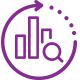 analyzing data icon purple