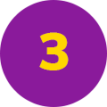 a 3 in a purple circle