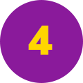 a 4 in a purple circle